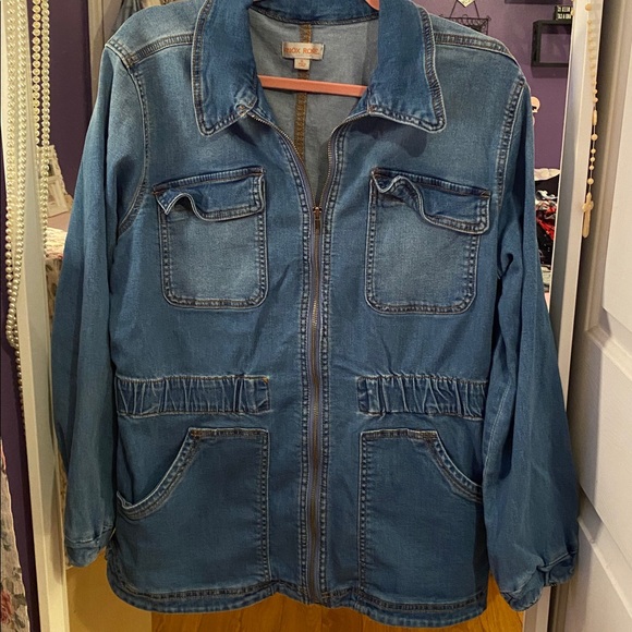 Knox Rose Blue Denim Utility Jacket - Picture 2 of 7